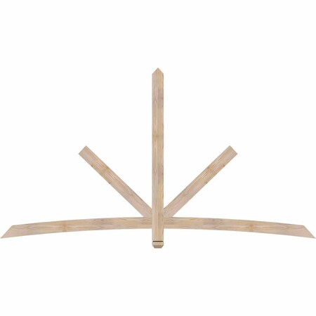 Ekena Millwork Alberta Smooth Timber Gable Bracket, Douglas Fir, 96"W x 52"H x 1 1/2"D x 3 1/2"F, 13/12 Pitch GBW096X52X0204ALB00SDF